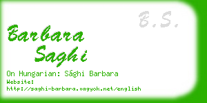 barbara saghi business card